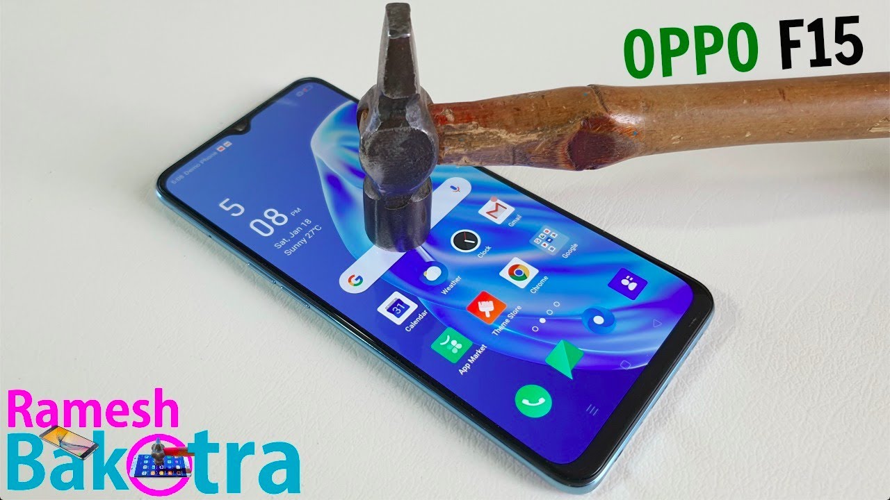 Oppo F15 Screen Scratch Test