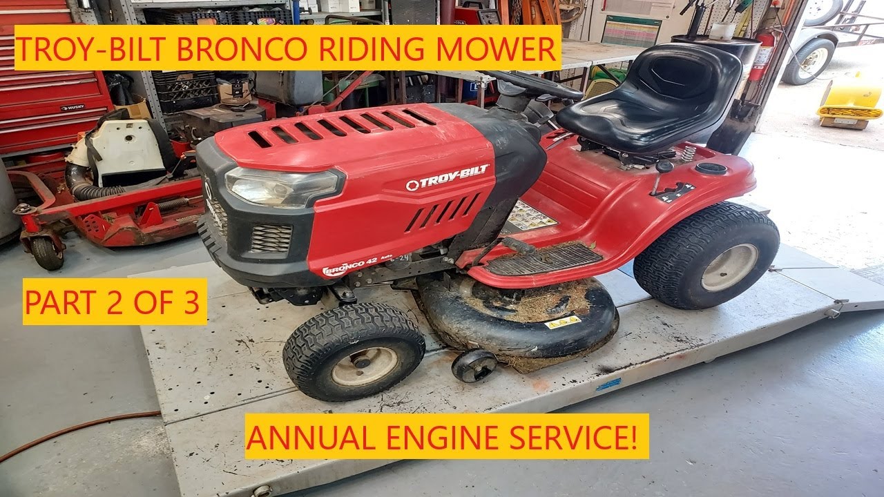 Troy-Bilt Bronco 42 Inch Riding Mower | Part 2 of 3 | Servicing The Engine!