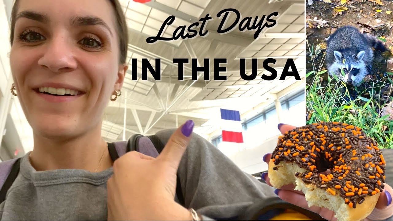 My First Time Seeing a Raccoon, Dunkin' Donuts & Flying back to France l USA Trip EP 14 🇺🇸