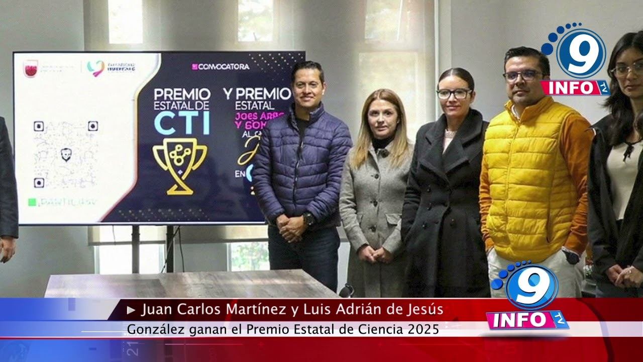 Juan Carlos Martínez y Luis Adrián de Jesús González ganan el Premio Estatal de Ciencia 2025.