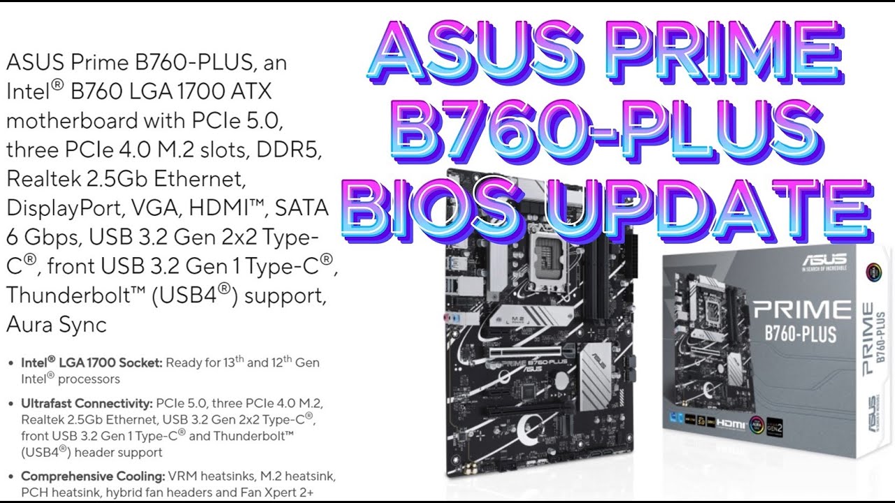 ASUS PRIME B760-PLUS BIOS Update | Update Asus BIOS