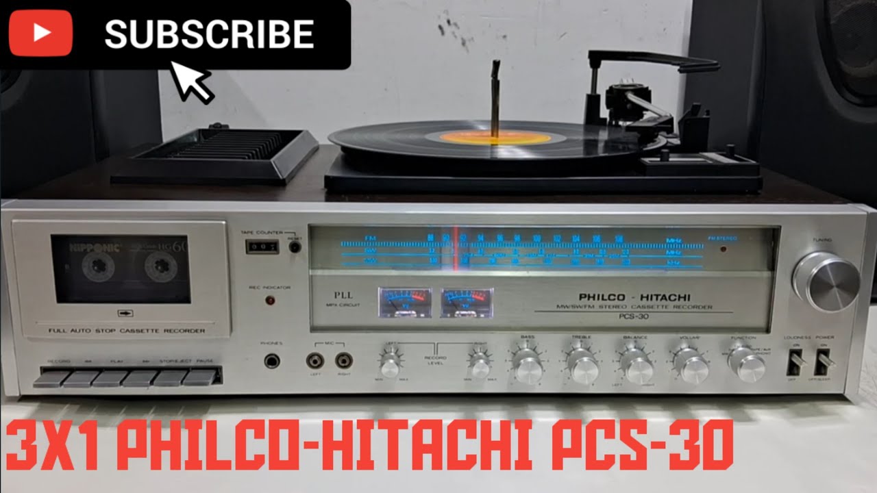 3x1 PHILCO-HITACHI 100% restaurado bel&iacute;ssima raridade dos anos 80