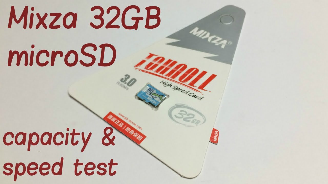 Mixza 32GB microSD card Capacity & Speed Test