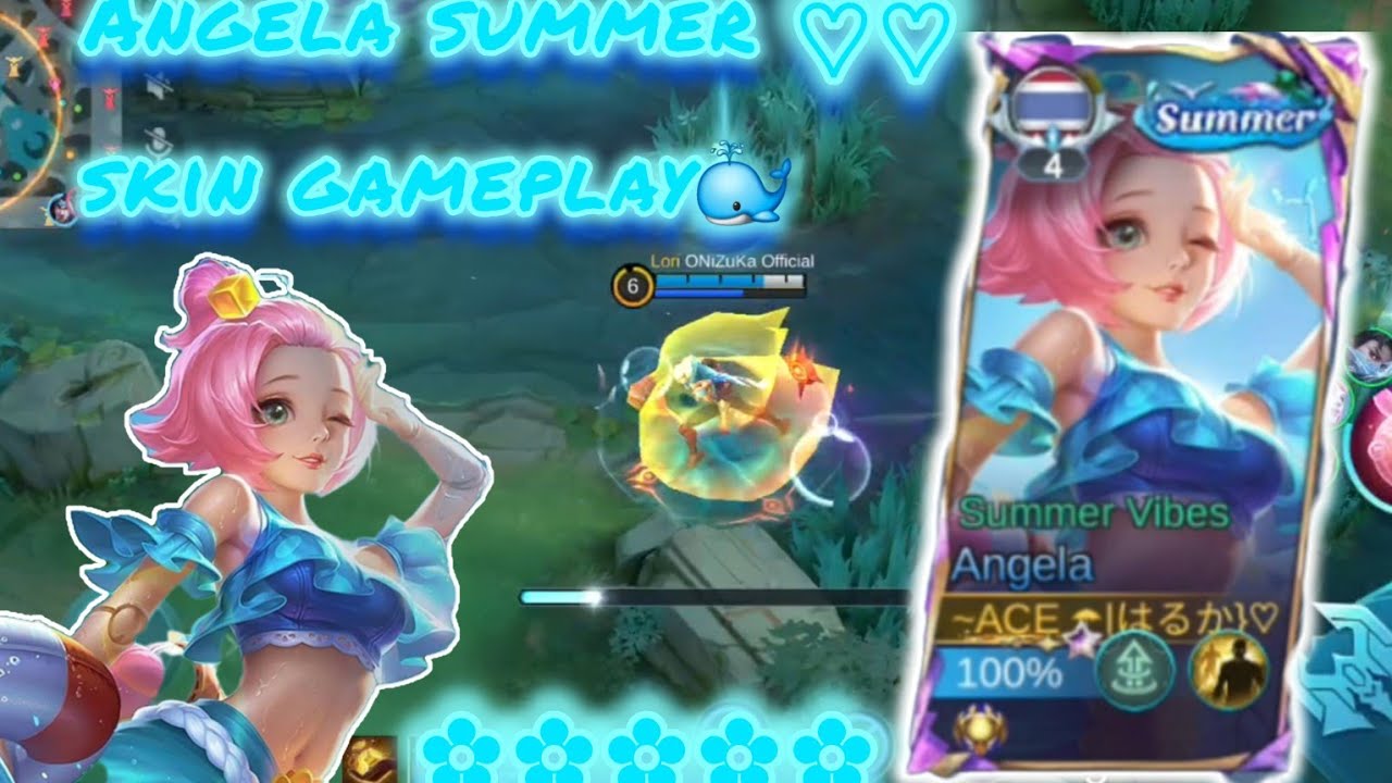 ANGELA SUMMER SKIN GAMEPLAY 🐳❗️❗️SOLO RANK PUSH..Asa mlbb✨️
