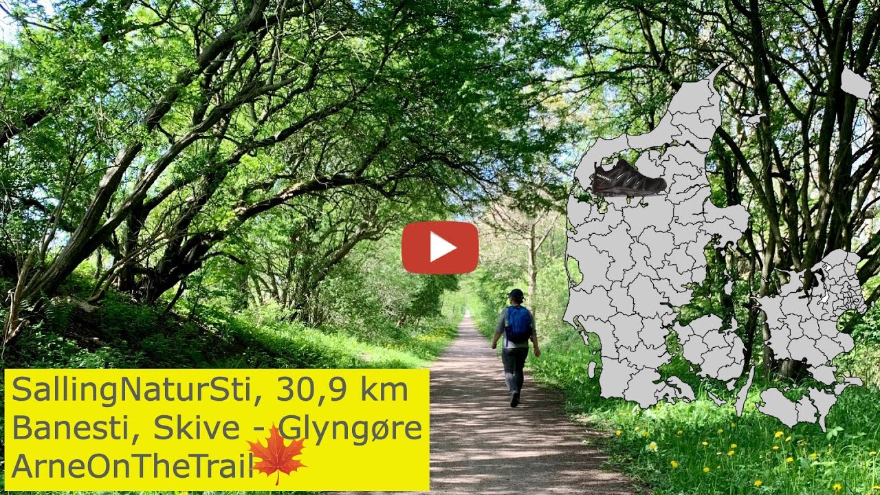 VANDRETUR: SallingNaturSti, Banesti Skive - Glyngøre, 30,9 km  (video med rute & billeder)