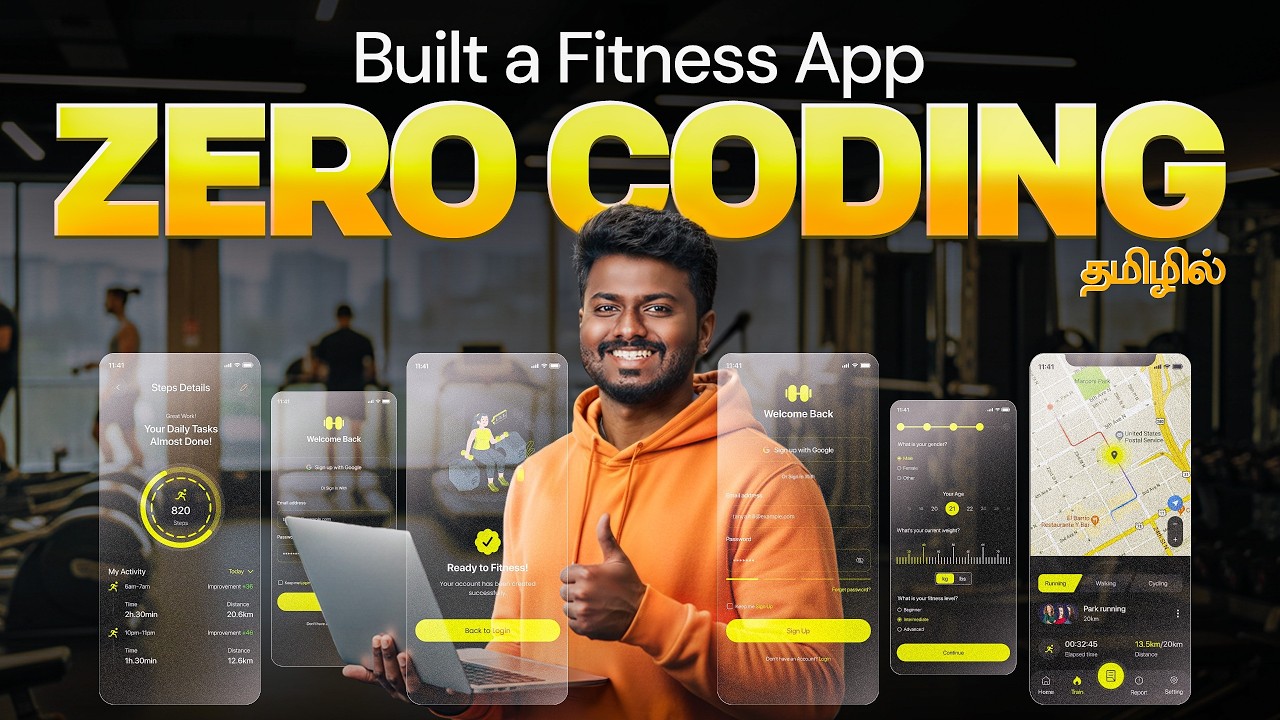 Fitness App Development Using AI | No Coding for Beginners | Tamil