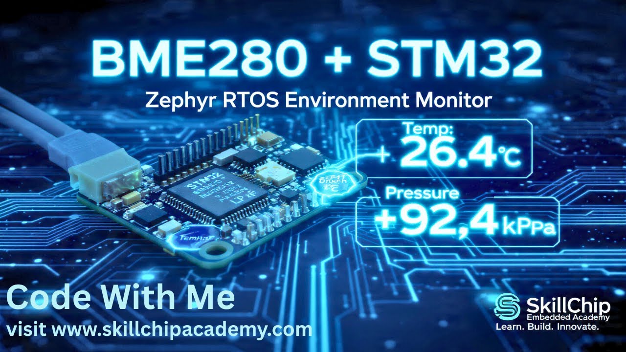 🌡️Real-Time Temperature & Pressure Monitor | Interface BME280/BMP280 with STM32 using Zephyr RTOS