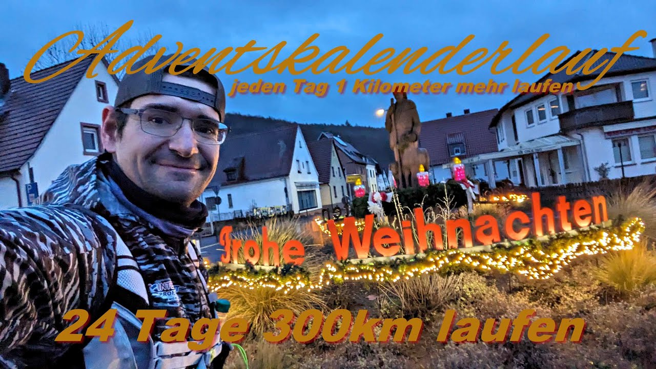Adventskalenderlauf Türchen 23 24 - 24.Tage Laufen - jeden Tag 1 km mehr