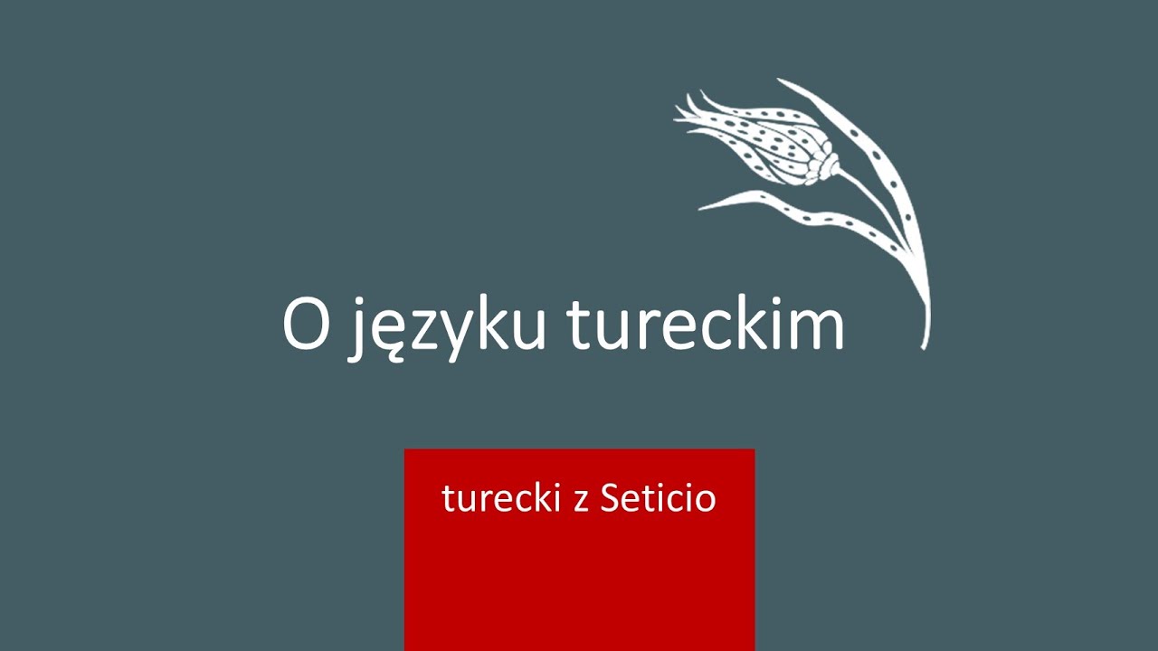 4. Turecki z Seticio - Lekcja 4 - O języku tureckim