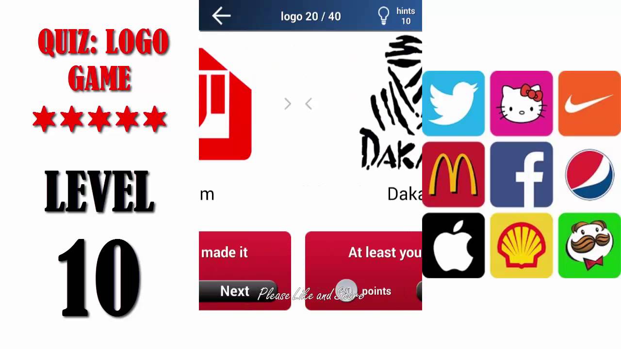 Quiz: Logo Game Level 10 - All Answers - Walkthrough ( By Lemmings at work )