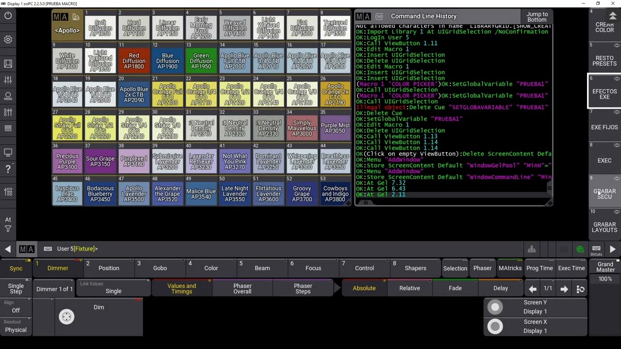 MACRO COLOR PICKER COMANDOS