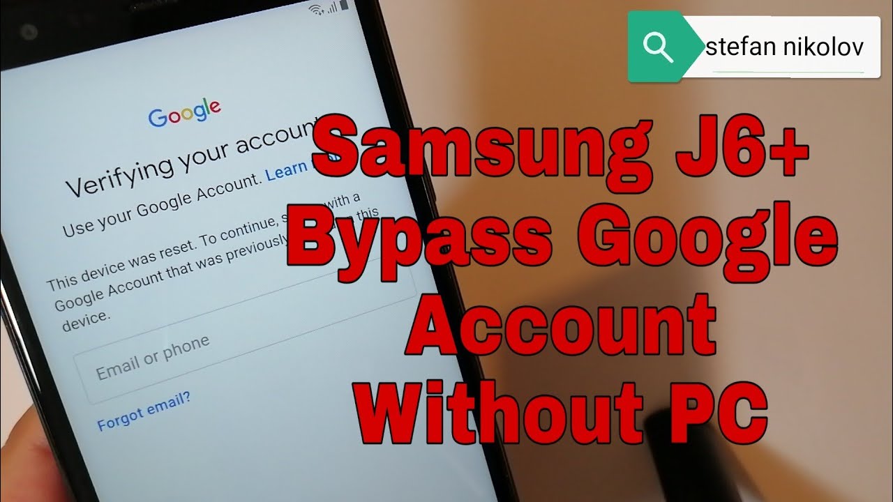Samsung J6 plus /SM-J610FN/. Remove google account, Bypass FRP.