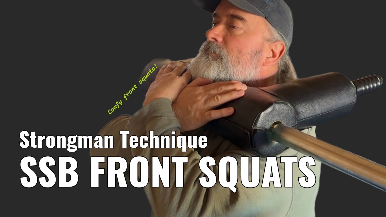 Front Squats using Safety Squat Bar - Strongman Training Library 