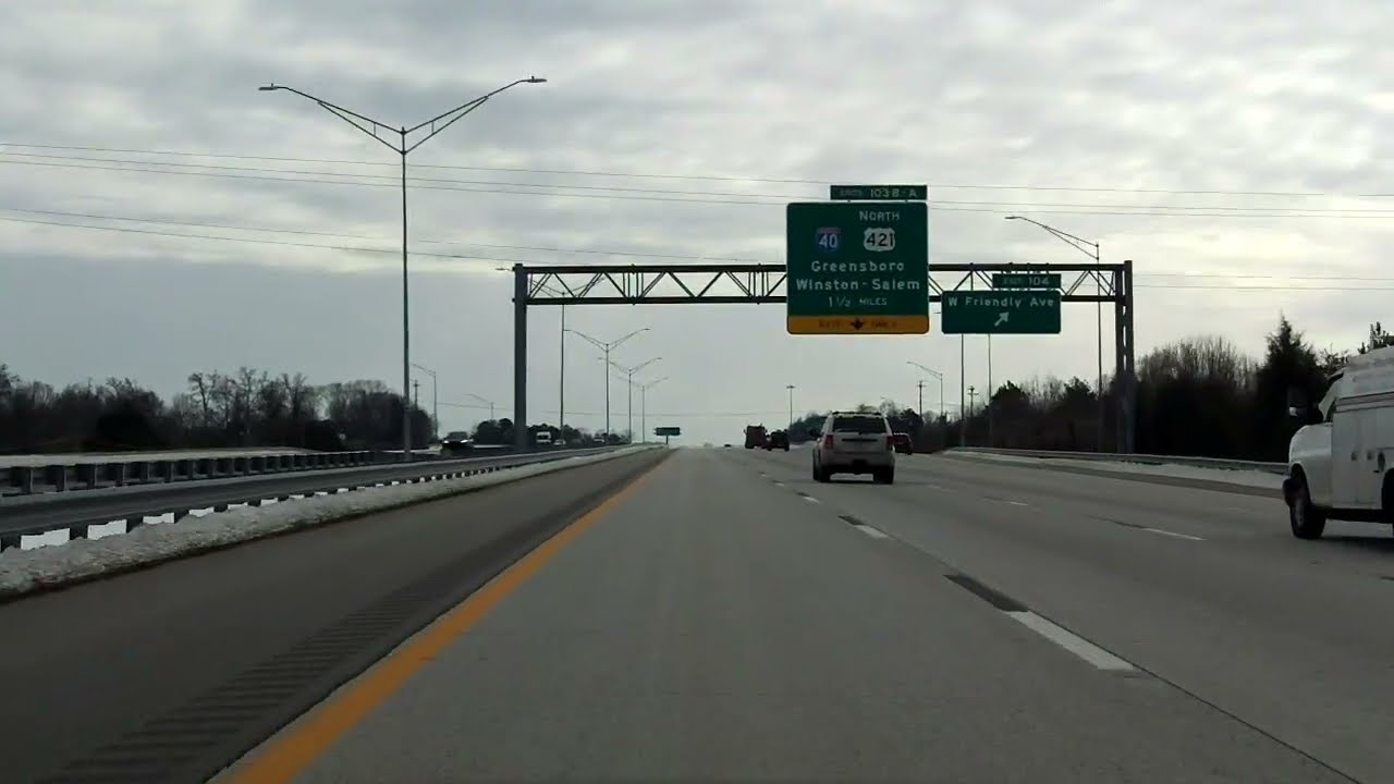 Greensboro Urban Loop (Interstate 840 Exits 10 to 1) westbound