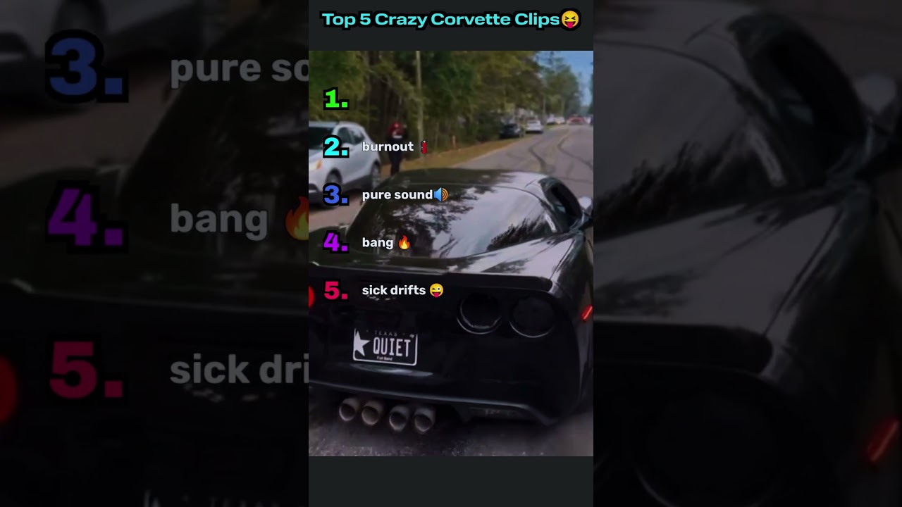 Top 5 Crazy corvette moments recorded😝 