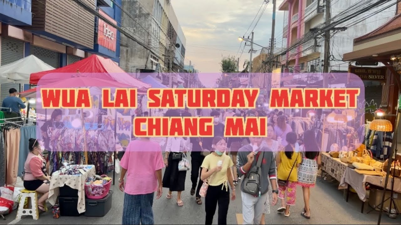 Mercado de sábado Chiang Mai - PARTE 1 - glorioso y enorme. Saturday night market Thailand walk HD