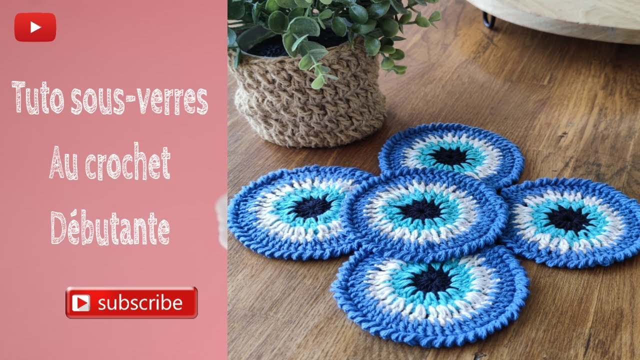 Comment faire de très beaux sous verres œil Grec au crochet pour de belles tables cet été 🌴☀️