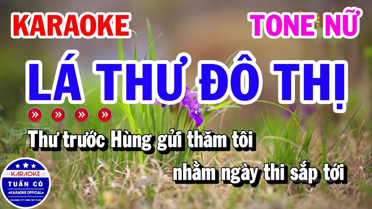 Karaoke Lá Thư Đô Thị Tone Nữ Em Nhạc Sống | Tuấn Cò Karaoke