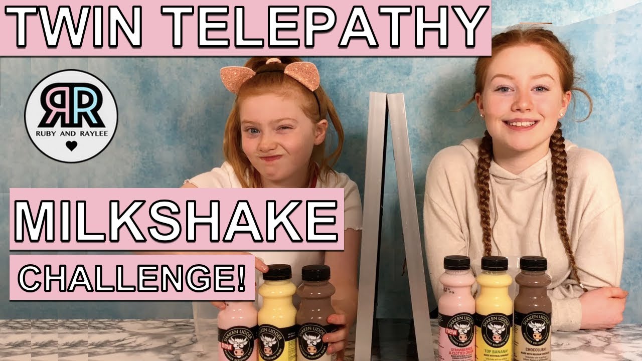 TWIN TELEPATHY MILKSHAKE CHALLENGE!! | SIS Vs SIS | RUBY AND RAYLEE
