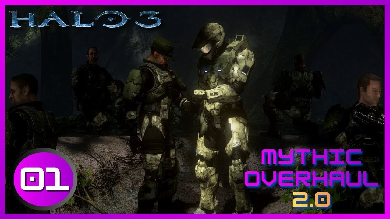 Halo MCC Mission 1-2 (Halo 3 Mythic Overhaul Campaign 2.0 Mod) (60Fps) (No Commentary) (Co-op)