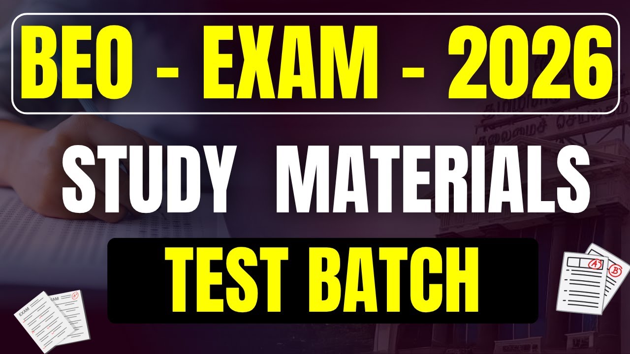 BEO EXAM - 2026 - STUDY  MATERIALS & TEST BATCH - block educational officer