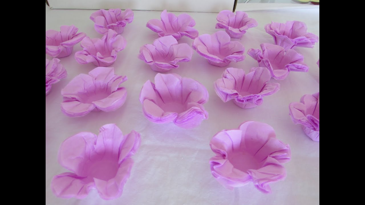 Faça você mesmo formas de doces com papel crepom