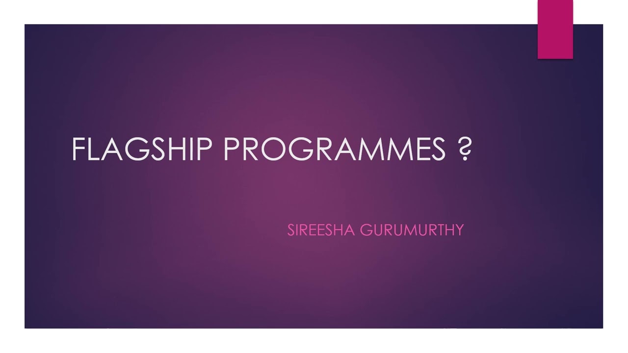 FLAGSHIP PROGRAMMES MEANING#UPSC #KPSC