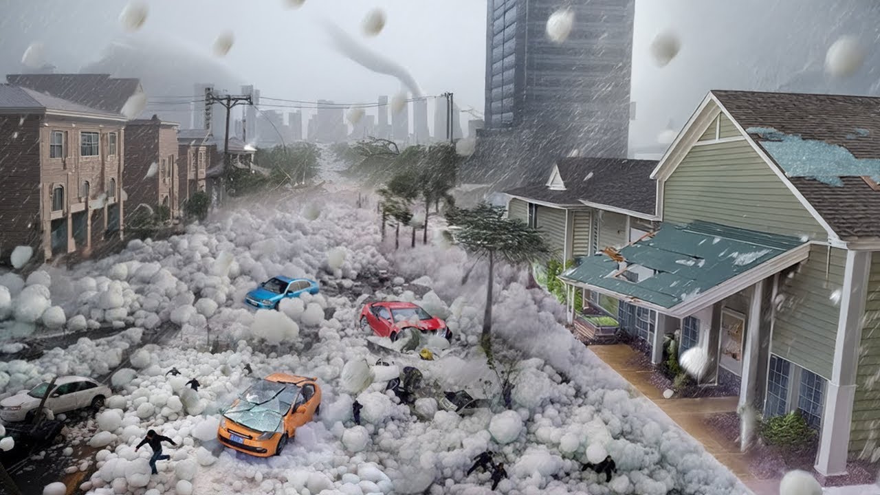 Canada in CHAOS! Massive Hail Storm Destroys Cars & Homes in Calgary, Alberta