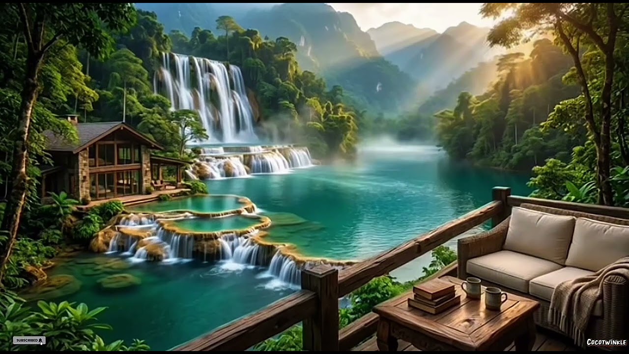 Gentle Waterfall Sounds for Deep Calm | Soothing Nature Music for Relaxation - Stress Relief Music