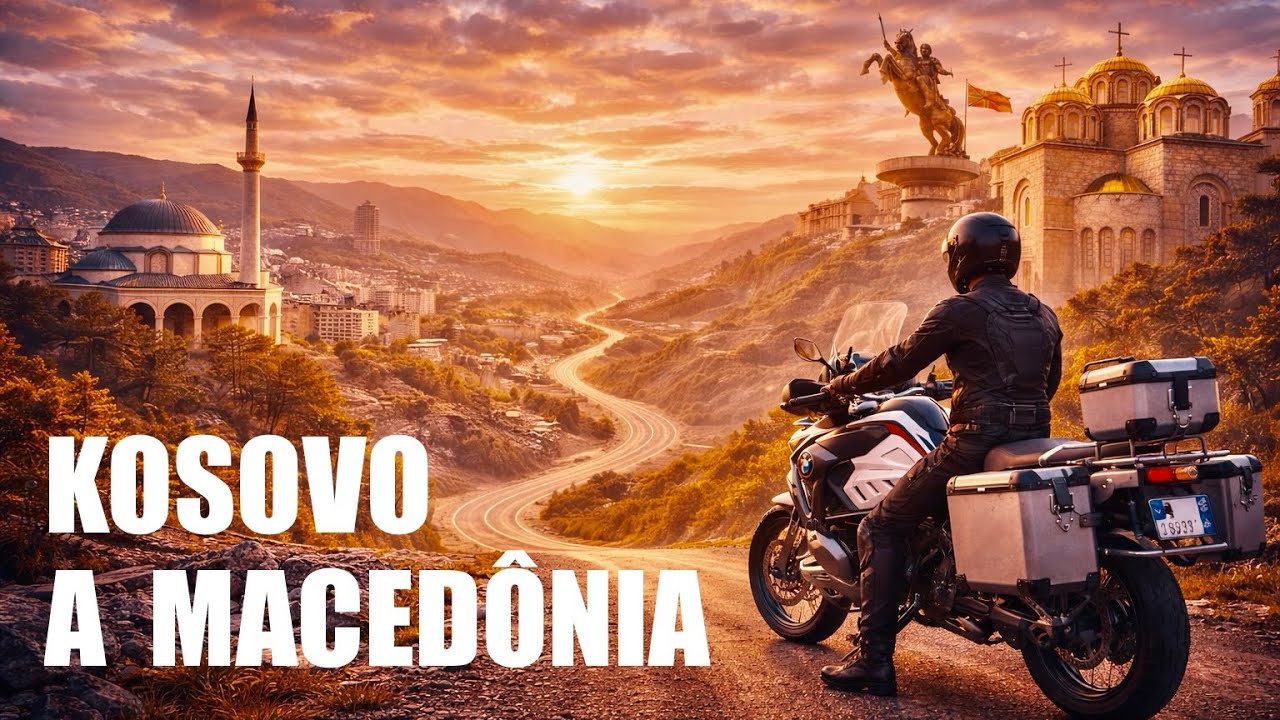 KOSOVO A MACEDÔNIA DO NORTE de MOTO  - BALKANS (ALIVE MOTO TOURS e DRONE) 4K