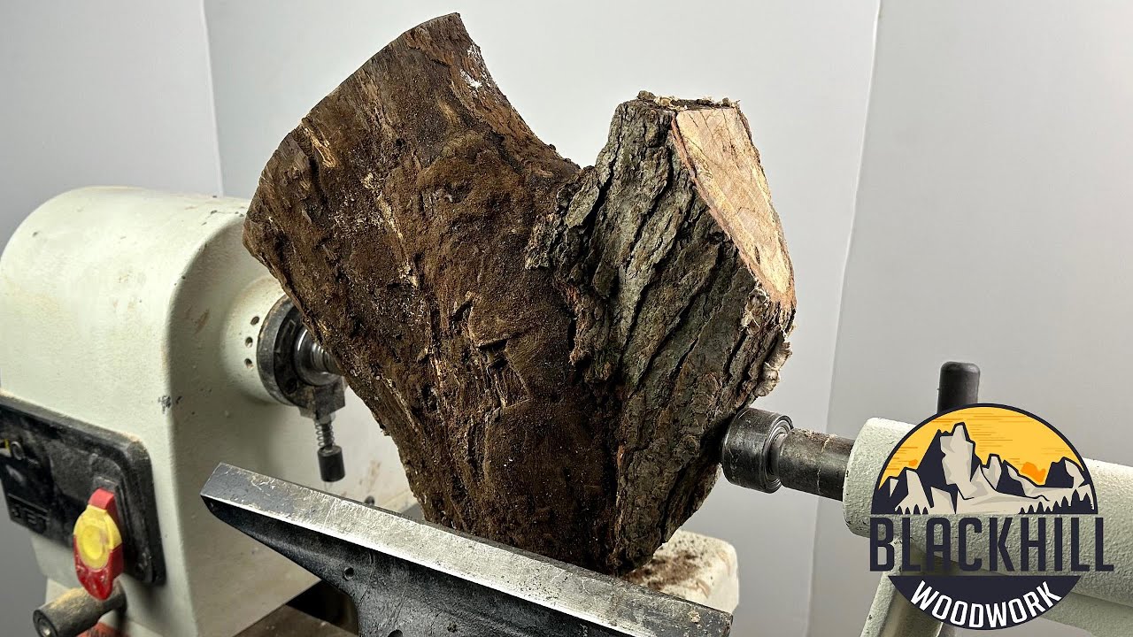 INCREDIBLE SPALTING In This OAK CROTCH BOWL!- Woodturning