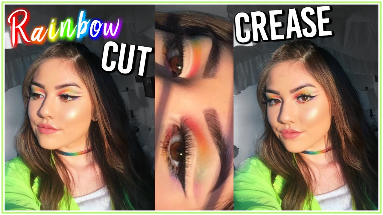 Rainbow Cut Crease Makeup Tutorial ♡ Adyel Juergensen