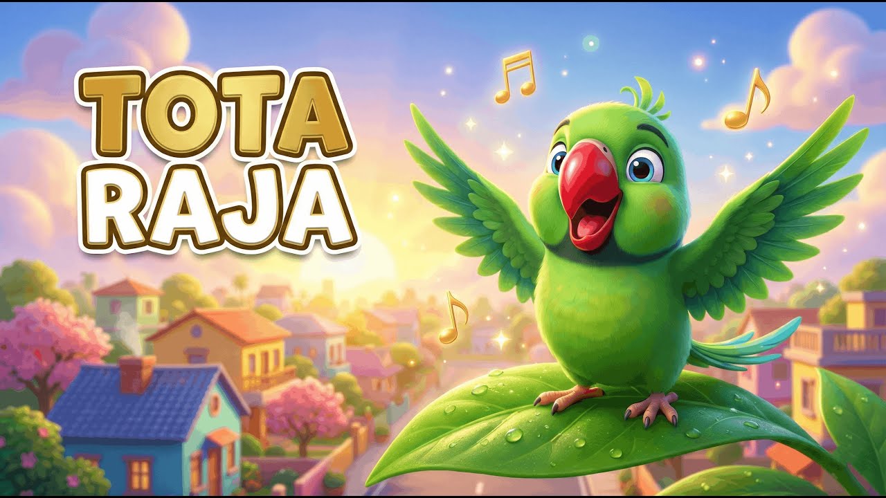 Tota Raja Bol Pada | Hindi Nursery Rhyme | Kids Cartoon Song | Fun Kids Video