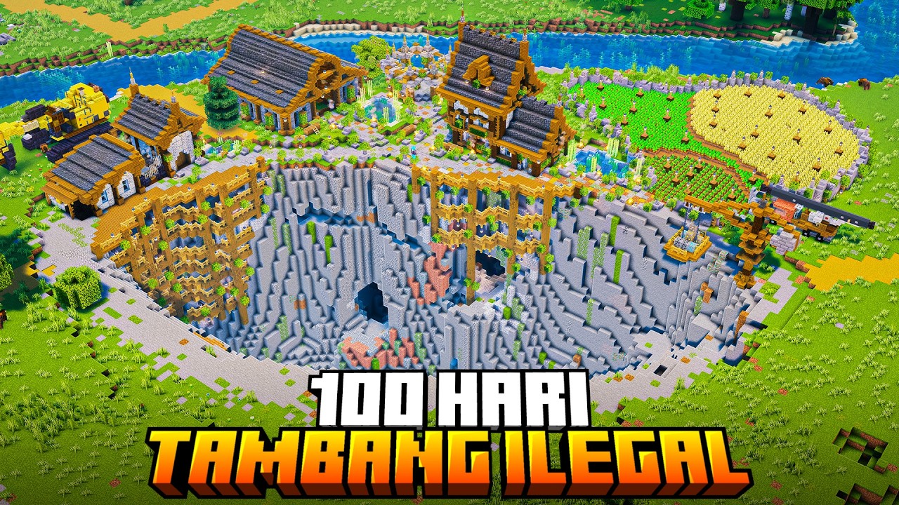 100 Hari Minecraft Hardcore Tambang Ilegal (ft @Pabiyan )