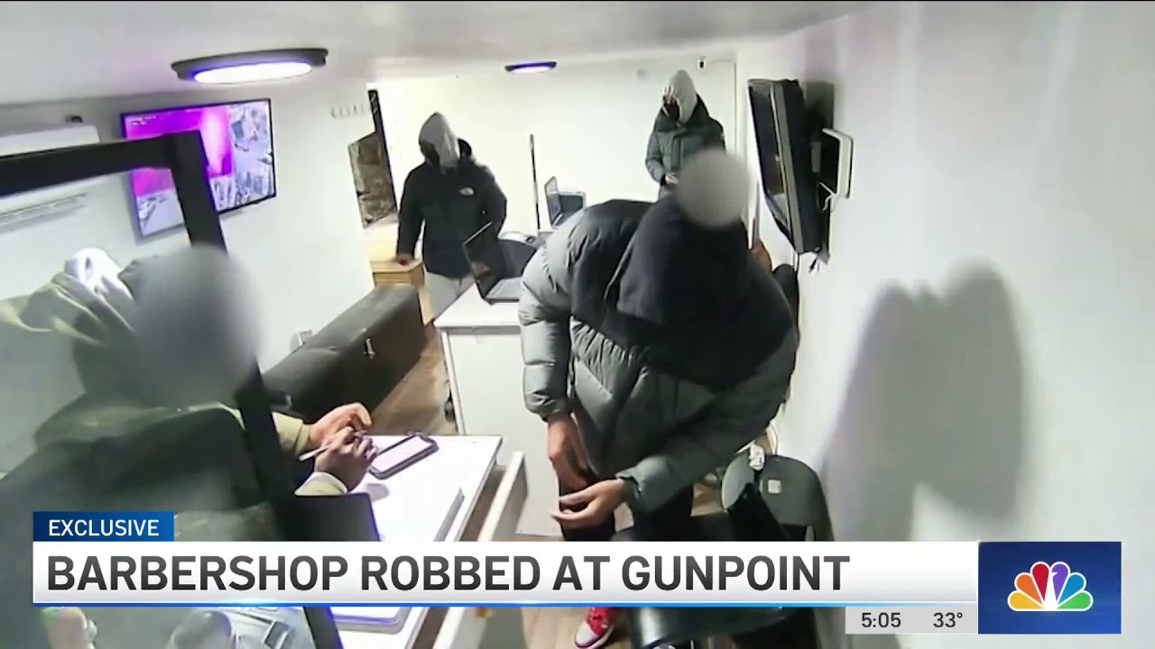 NYC Barbershop Robbery Caught on Camera