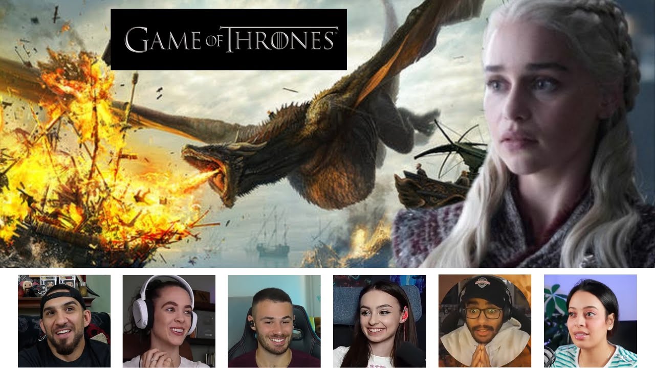 Reactors Reaction to Daenerys destroys Iron Fleet | Game of Thrones 8x5