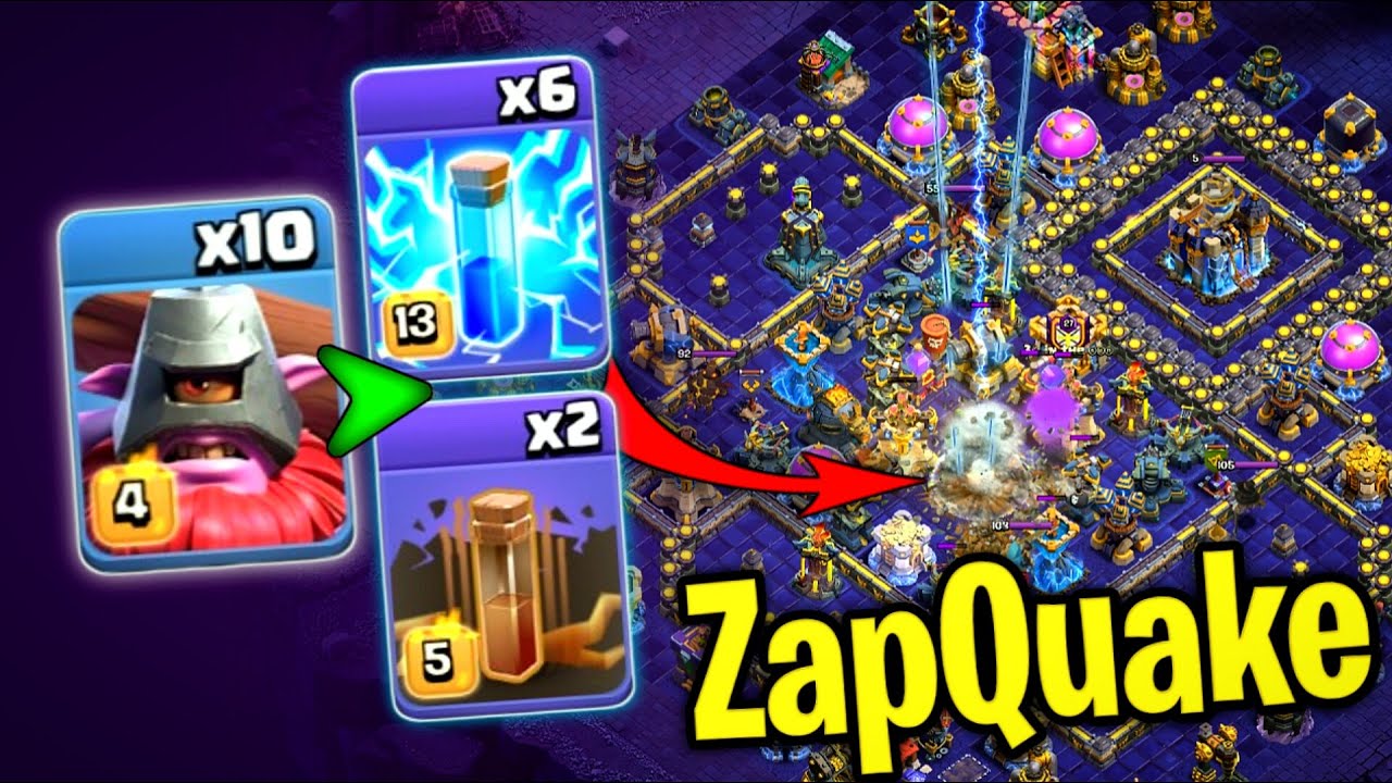 EASY & BROKEN! ⚡ ZapQuake Throwers + Totem Spell Spam with Life Gem | Clash of Clans