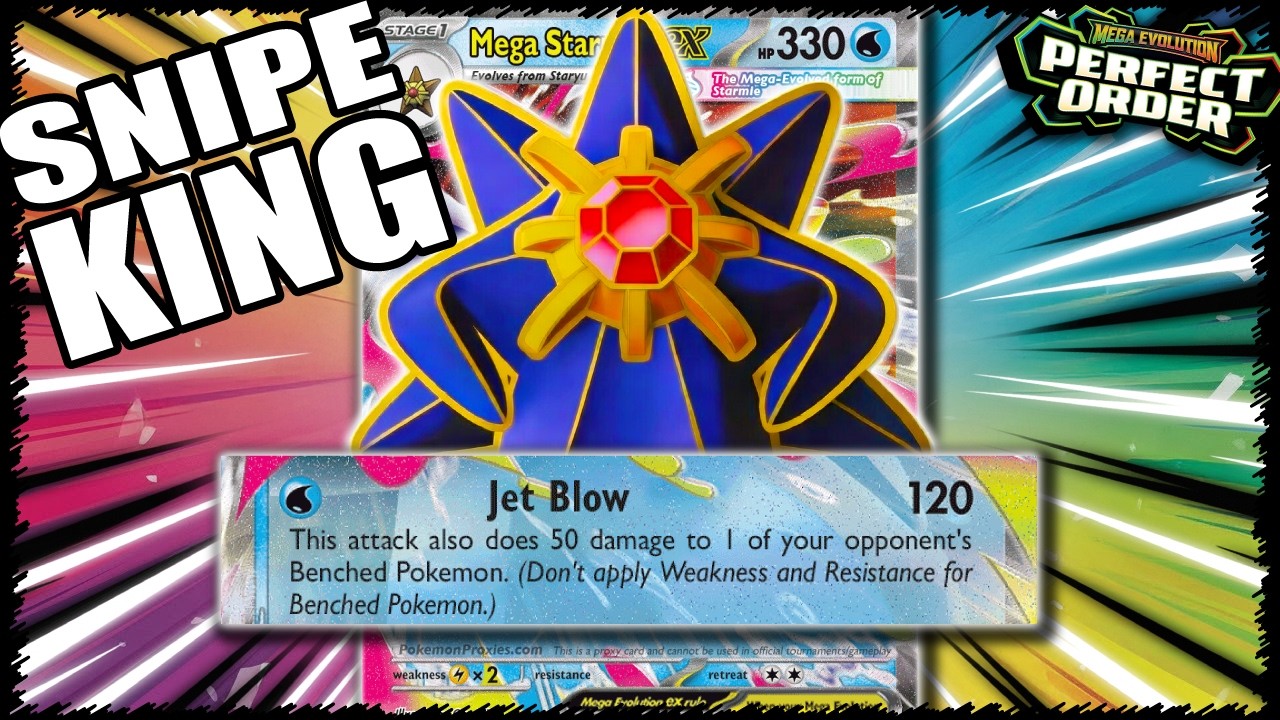 Ultimate Bench Snipe with Mega Starmie ex! - Perfect Order | Table Top Gameplay