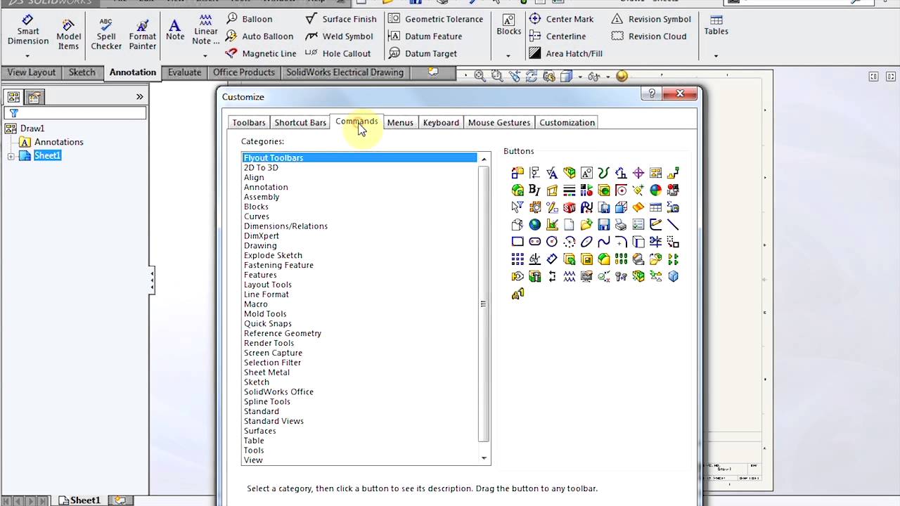 SOLIDWORKS - How to Customize the Command Manager