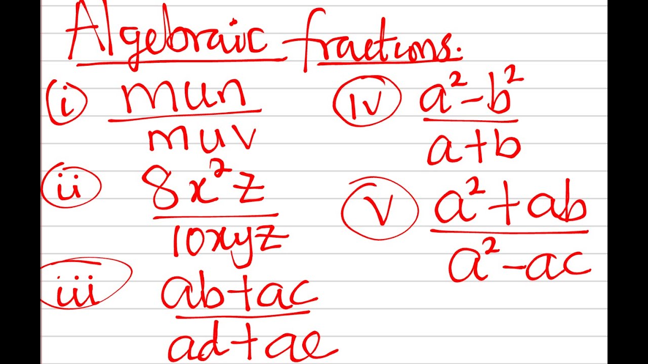 Algebraic Fraction: Introduction to algebraic Fraction