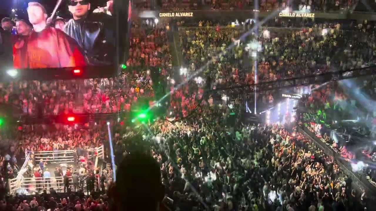 Saul Canelo Alvarez walkout with Fuerza Regida 9/14/2024