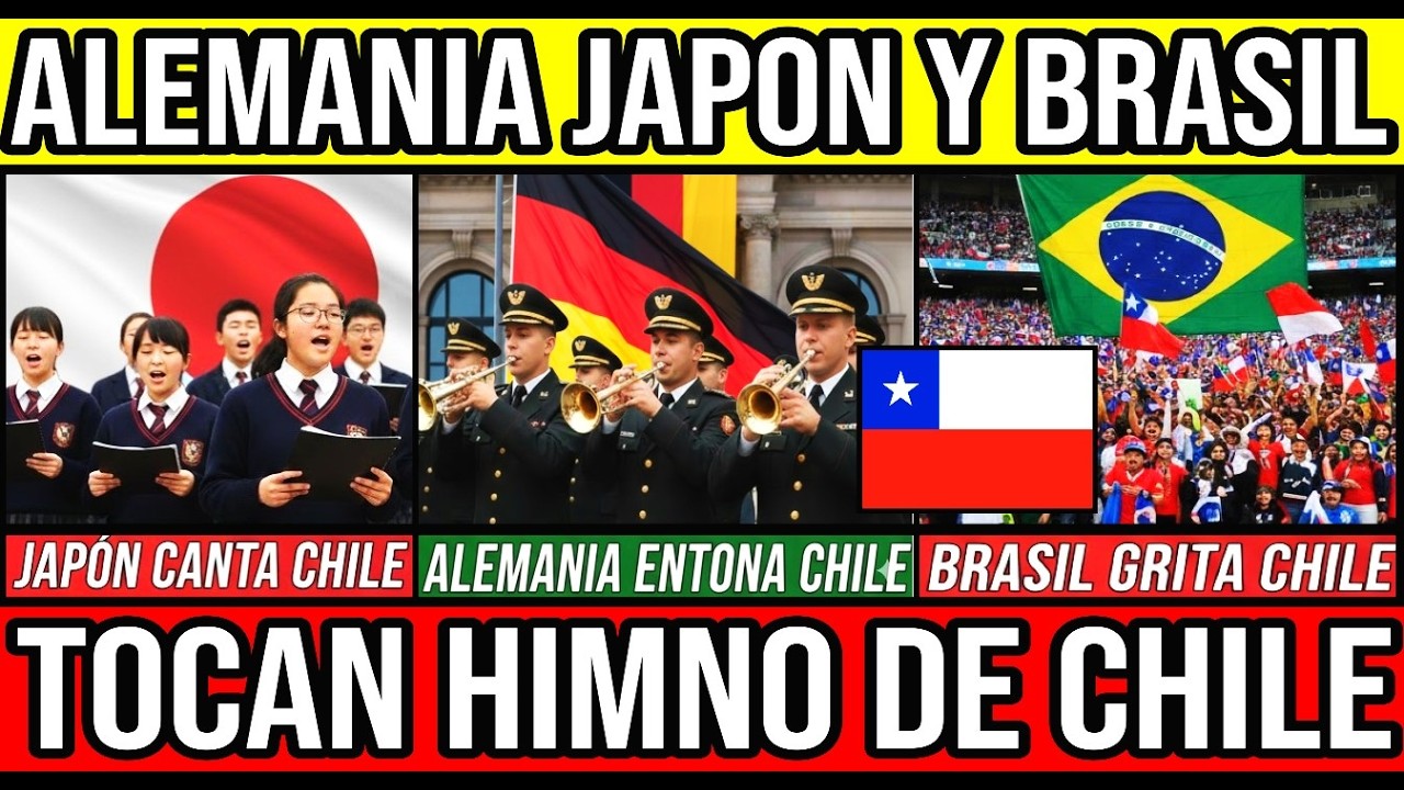 Alemania, Japon y Brasil AMAN el Himno de Chile 🇨🇱🇩🇪🇯🇵🇧🇷 #Chile #Valparaiso #ViñaDelMar #BioBio #CL