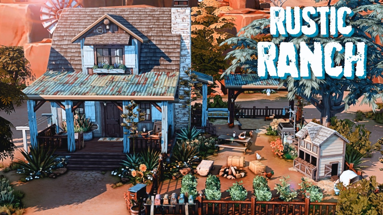 TINY RUSTIC FAMILY RANCH 🐐🐏 The Sims 4: Speed Build