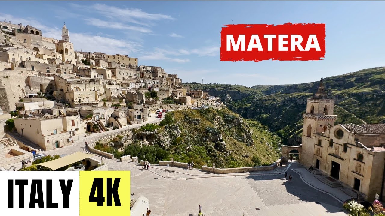 BASILICATA, ITALY 🇮🇹 [4K] Matera — Italy's Cave City — 1 HOUR Walking Tour