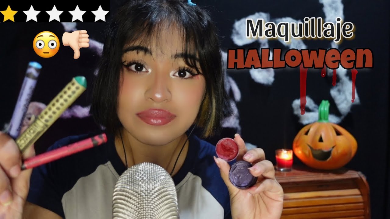 ASMR maquillaje para tu fiesta de halloween en el peor salón de belleza 😬🎃roleplay