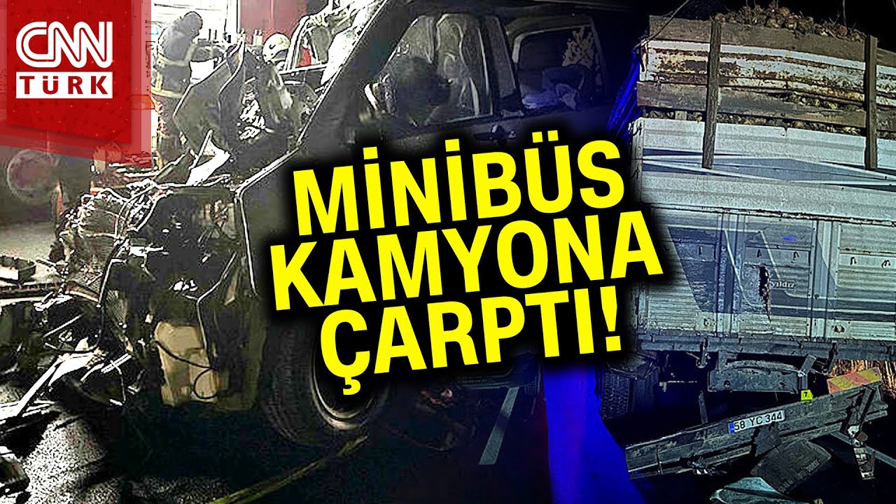Tokat'ta Feci Kaza! Minibüs Kamyona Arkadan Çarptı: 5 Ölü #Haber