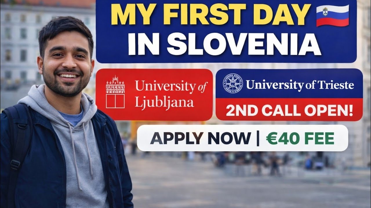 My First Day at University of  Ljubljana 🇸🇮 | 2nd Call Open Now | English Programs & €40 Fee 