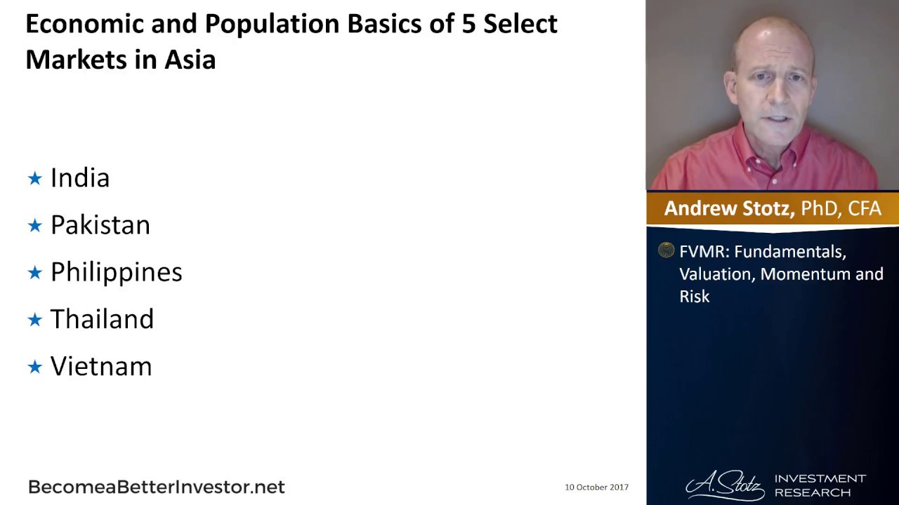 Economic and Population Basics of 5 Select Markets in Asia