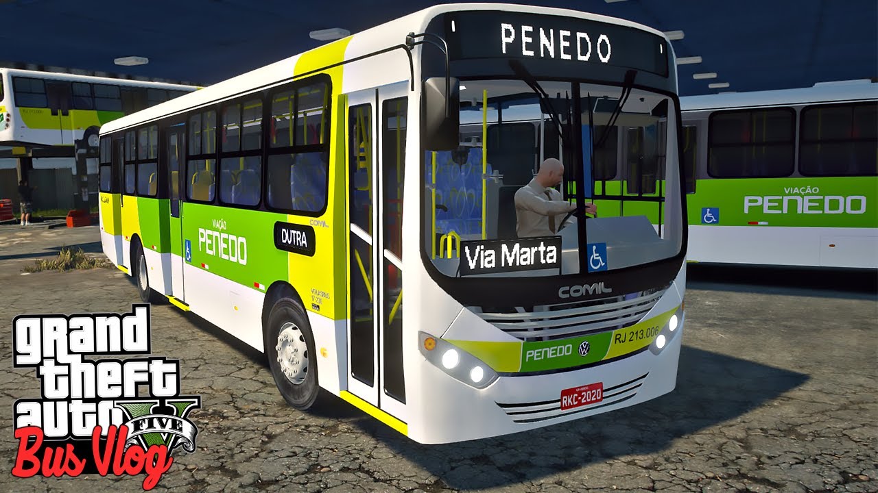 TRABALHANDO EM UMA NOVA EMPRESA DE ONIBUS NO GTA 5 - GTA V BusVlog