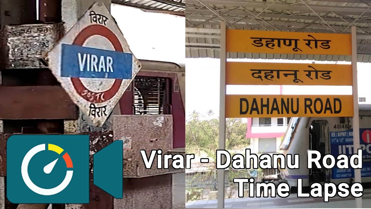 Virar to Dahanu Road Full Journey in 3 Minutes | 1 Sec Time-lapse | East View, November '16